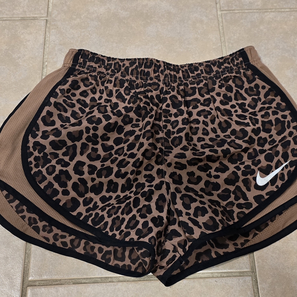 Nike Brown Athletic Shorts with Signature Design